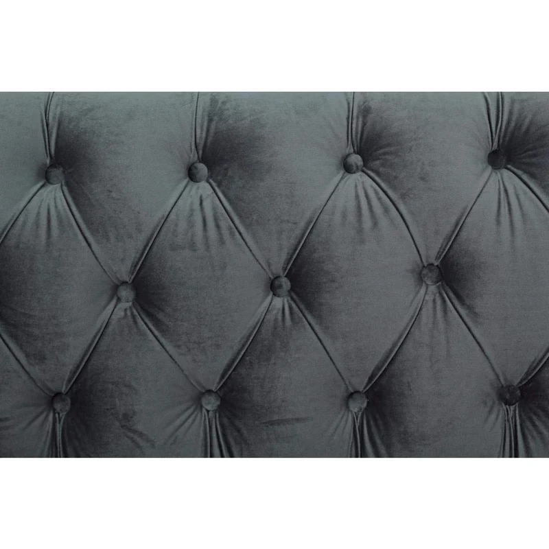 ARREDinITALY Canapé 3P Gris en Polyester Effet Velours - Livraison au Plan