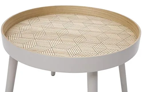 By Demeyere « Holly » Tables Basses gigognes en Bois à Motif (Beige)