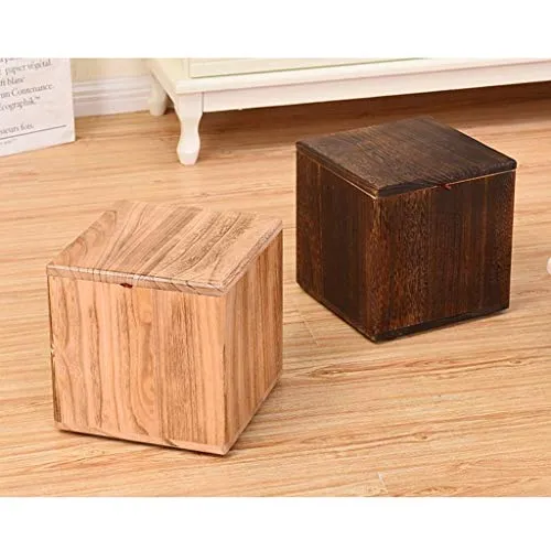 Tabouret en Bois Massif Adulte Petit Banc De Mode Canapé Famille Table Basse Bûches De Pin HENGXIAO (Color : Yellow)