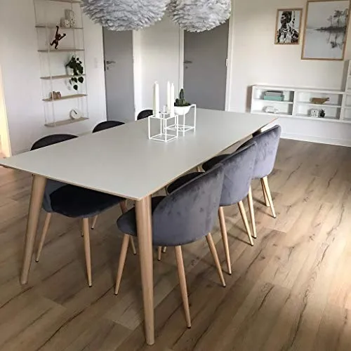 Nimara Lot de 2 Chaises en Velours au Design scandinave, Chaise de Salle à Manger et Chaise de Cuisine en Tissu, Chaise de Salle à Manger
