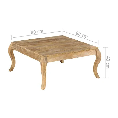 N/O Profitez de Vos achats avec Table Basse 80x80x40 cm Bois de manguier Massif