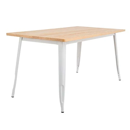 SKLUM Table LIX en Bois (160x80) Blanc Bois Naturel - (Plus de Couleurs)
