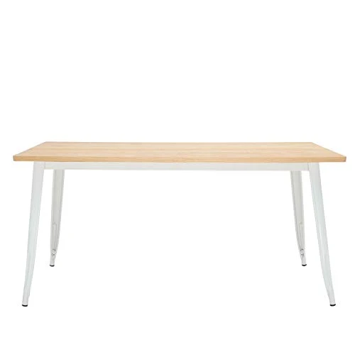 SKLUM Table LIX en Bois (160x80) Blanc Bois Naturel - (Plus de Couleurs)