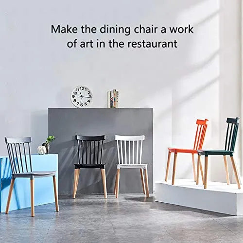 DJFIOSD Chaise De Salle À Manger Nordique, Chaise De Café Confortable Et Décontractée Chaise De Petit-Déjeuner en Plastique Chaise d'angle De Loisirs en Bois Massif en PP,Gray Blue