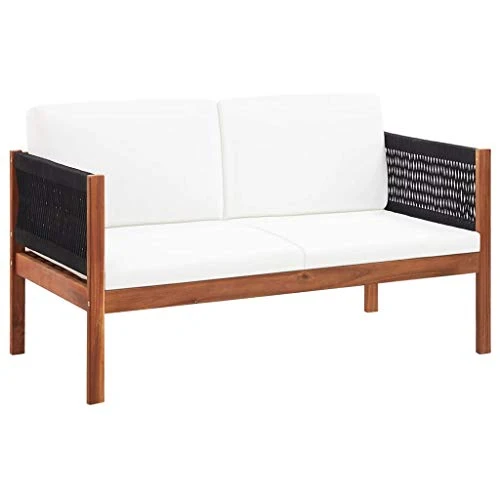 Festnight Mobilier de Jardin Palette | Salon de Jardin | Canapé de Jardin à 2 Places Bois d'acacia Massif