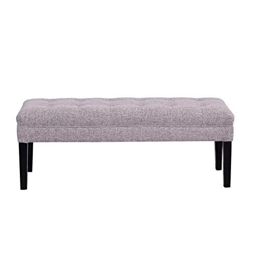BXZ Chaise en tissu ottoman banc capitonné siège rembourré pieds en bois massif chaise tabouret,60 cm,60 cm
