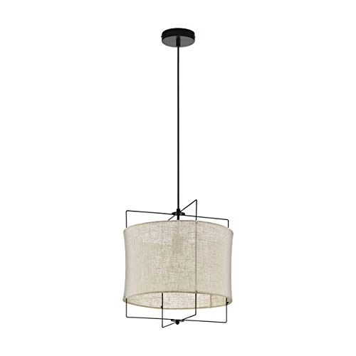 Eglo Lampe Noir Suspension 1 ampoule Ø 40 cm Noir