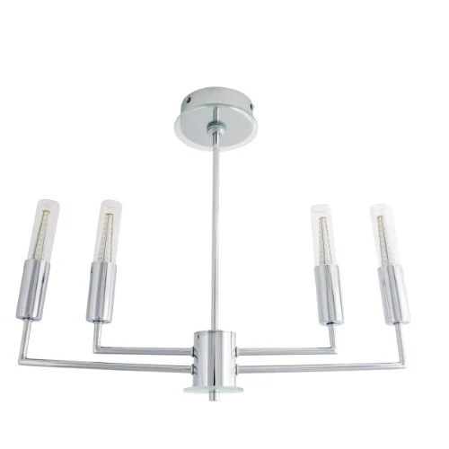 Tp24 Kigali IP44 Bras de plafond 4 nominal finition chromée et verre