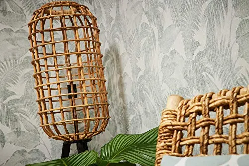 Livingwalls papier peint intissé New Walls Cosy & Relax papier peint effet jungle papier peint palmier 10,05 m x 0,53 m crème beige vert 373964 37396-4