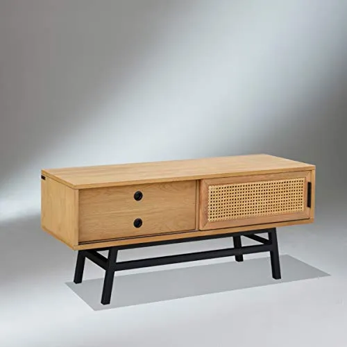 Robin des bois - Meuble TV chêne LALALA 1 Porte, 1 Tiroir