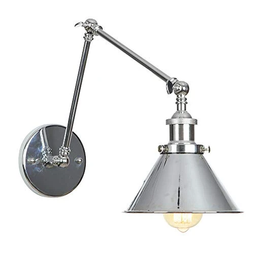 JING Lampe Murale Vintage Ajustable Simplicité E27 avec Bras Oscillant Applique Murale (110-240V, sans Ampoule Incluse)