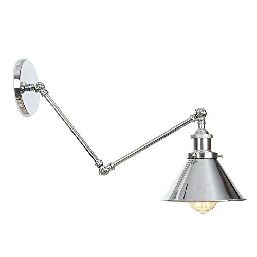 JING Lampe Murale Vintage Ajustable Simplicité E27 avec Bras Oscillant Applique Murale (110-240V, sans Ampoule Incluse)