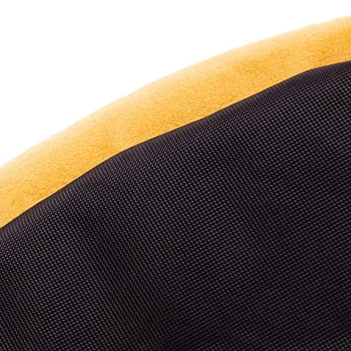 Icon Pouf Milano, 55cm x 35cm, Tabouret, Grand, Velours, Poufs de Salon (Jaune Ocre)