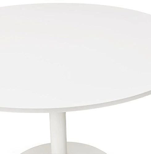 Alterego - Table de Bureau/à Diner Ronde 'Orlando' Blanche - Ø 120 cm
