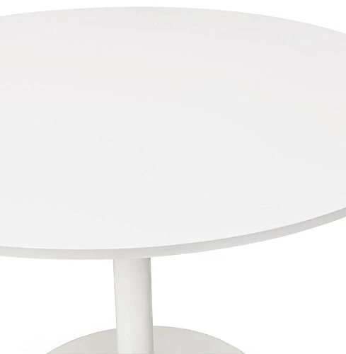 Alterego - Table de Bureau/à Diner Ronde 'Orlando' Blanche - Ø 120 cm
