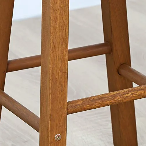 Furinno Tioman Outdoor Hardwood Tabouret de Bar extérieur Franc Arch, Ensemble de 2, Naturel, One Size
