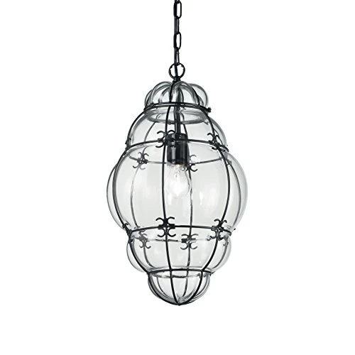 Ideal Lux Lampe à suspension amphore SP1 BIG Noir Monture en métal