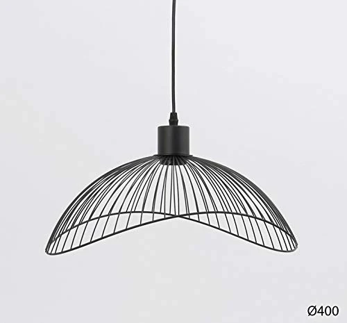 Briloner Leuchten Plafonnier suspendu rétro en métal Noir Culot E27 Ø 40 cm