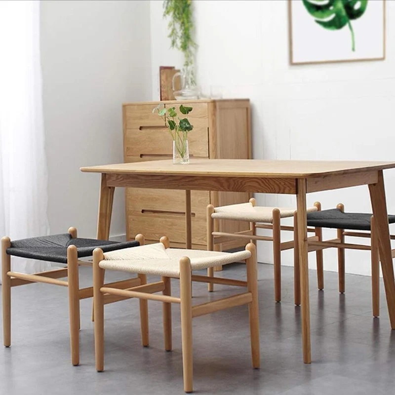 Tabourets Stools Tabourets Bas Tabouret De Corde en Bois Original Banc De Chine Banc Japonais Banc De Chaussure De Change Chaise De Maquillage ZHML (Couleur : Noir)