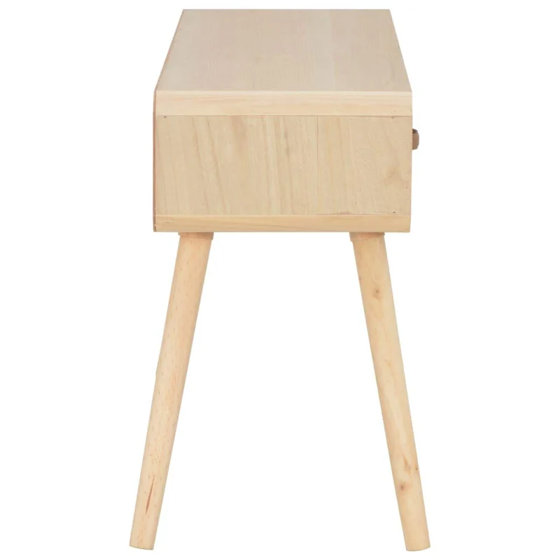 Tidyard Table Console | Table d'entrée | Table d'appoint avec 3 Tiroirs en Bois Massif 100 x 35 x 68 cm