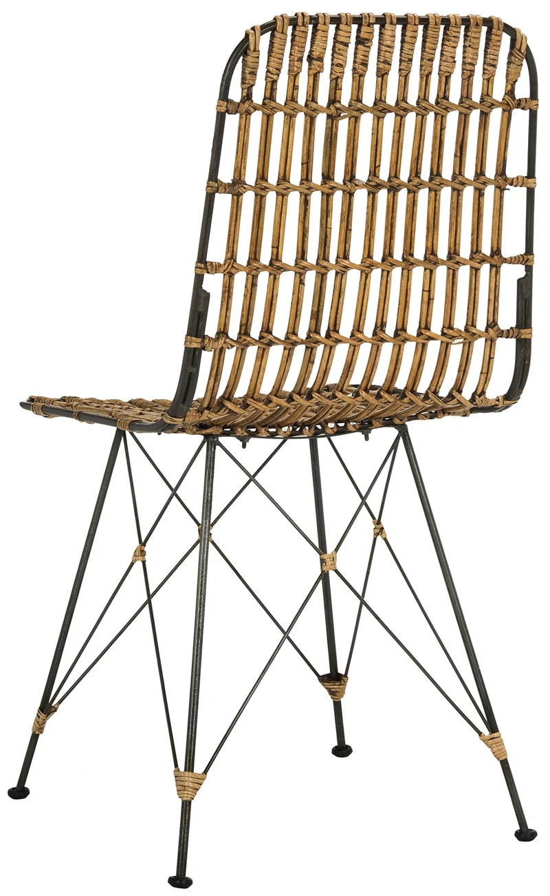Safavieh Ensemble de 2 Chaises, Rotin, Naturel/Noir, 50 x 45 x 85,59 cm