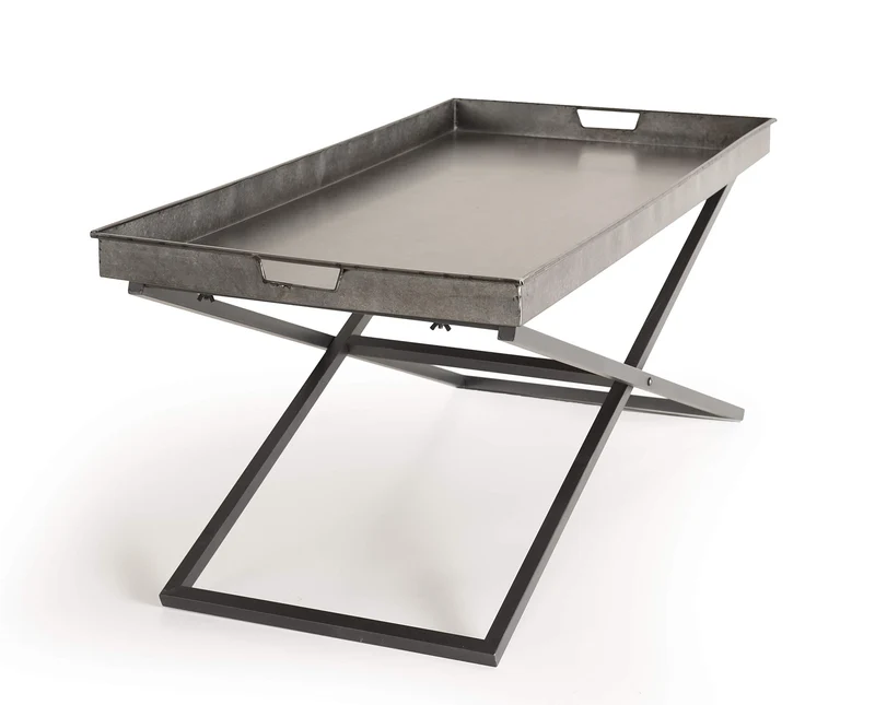 MACABANE HABY Table, Zinc, Anthracite, 101,5X51X46