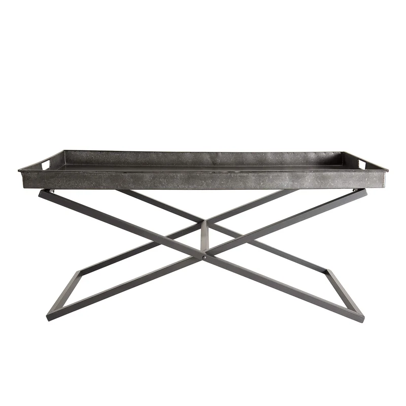 MACABANE HABY Table, Zinc, Anthracite, 101,5X51X46
