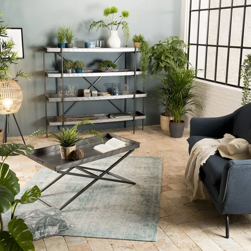 MACABANE HABY Table, Zinc, Anthracite, 101,5X51X46