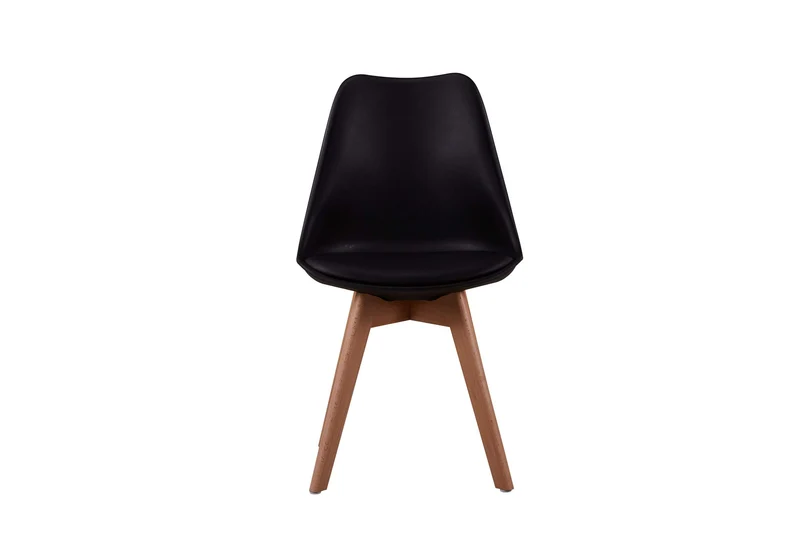 homemania Chaise Andromeda, Set de 2 chaises Noir en Bois et polyuréthane Meuble ameublement Design-per Maison, Bureau, Salon, Salle à Manger, cucina-tavolo, Hauteur Assise 47 cm