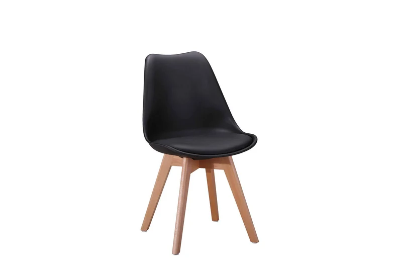 homemania Chaise Andromeda, Set de 2 chaises Noir en Bois et polyuréthane Meuble ameublement Design-per Maison, Bureau, Salon, Salle à Manger, cucina-tavolo, Hauteur Assise 47 cm