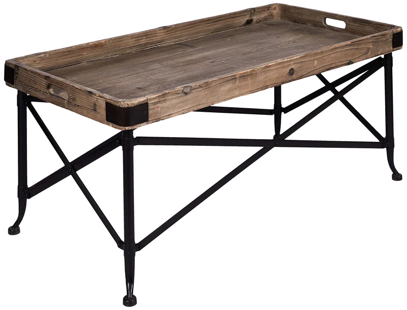 Better & Best Table Plateau Rectangulaire, Petite, avec Pieds, en Bois, Noir, 51 x 33 x 62 cm
