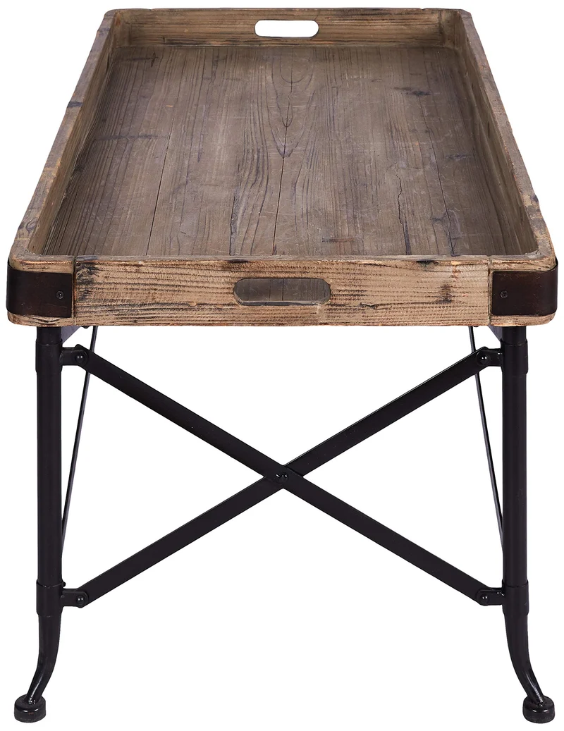 Better & Best Table Plateau Rectangulaire, Petite, avec Pieds, en Bois, Noir, 51 x 33 x 62 cm