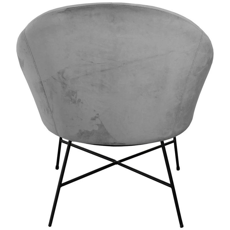 Nimara Fauteuil en velours | Fauteuil avec tissu en velours et accoudoirs | Fauteuil de salon avec confort et détente | Fauteuil de qualité en bleu, gris et rose