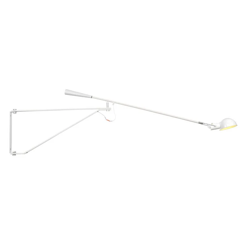 FYBAO Applique rétro Bascule Lampe réglable Mur Long Bras paroi Grenier de Fer Industriel léger personnalité E27 Lampe Murale créative,Blanc,150CM