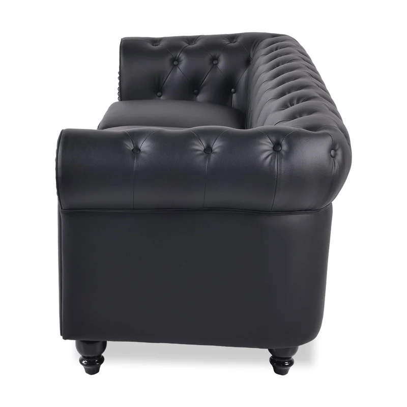 Canapé Chesterfield Noir 3 places