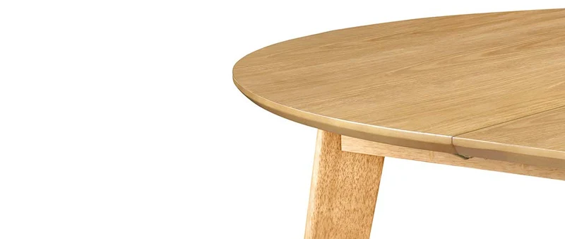 Miliboo Table à Manger Design Ronde Extensible chêne L120-150 cm Leena