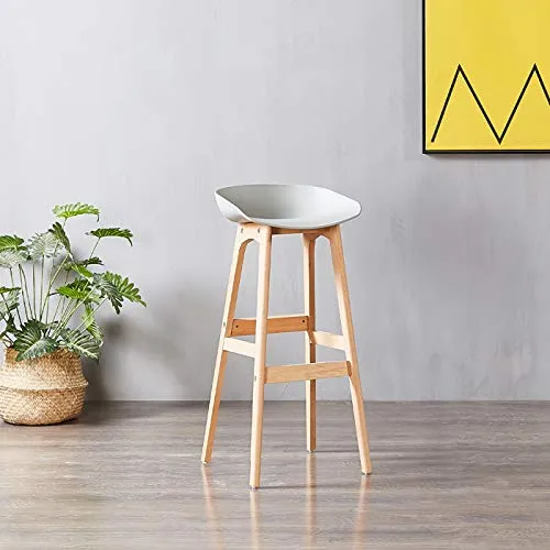 Designetsamaison Lot de 2 chaises Hautes Grise - Bera