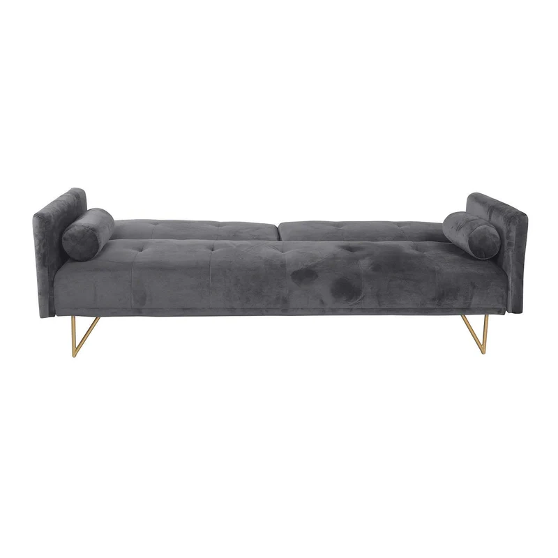 SKLUM Canapé-lit 3 Places en Velours Jehrd Gris Graphite - (Plus de Couleurs)
