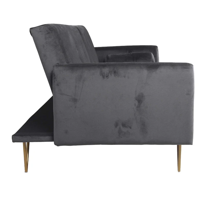 SKLUM Canapé-lit 3 Places en Velours Jehrd Gris Graphite - (Plus de Couleurs)
