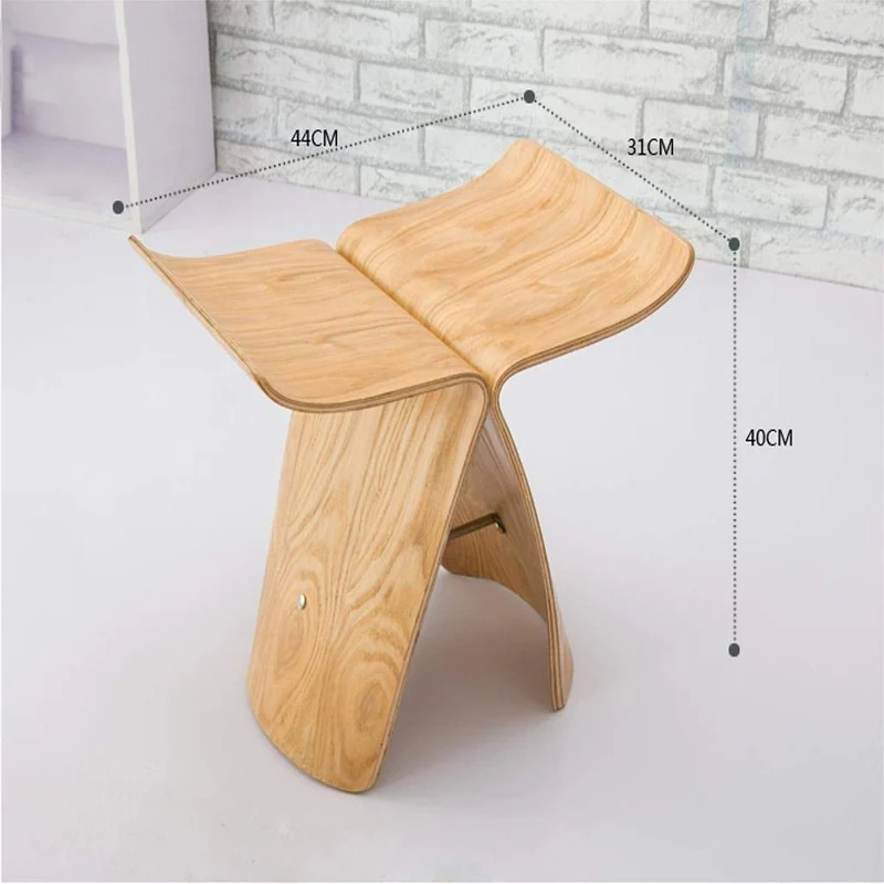 Tabouret Papillon Changement Chaussures Tabouret Tabouret En Bois Petit Banc Chaise Salon Décoratif Tabouret 44 X 31 X 40 Cm,B