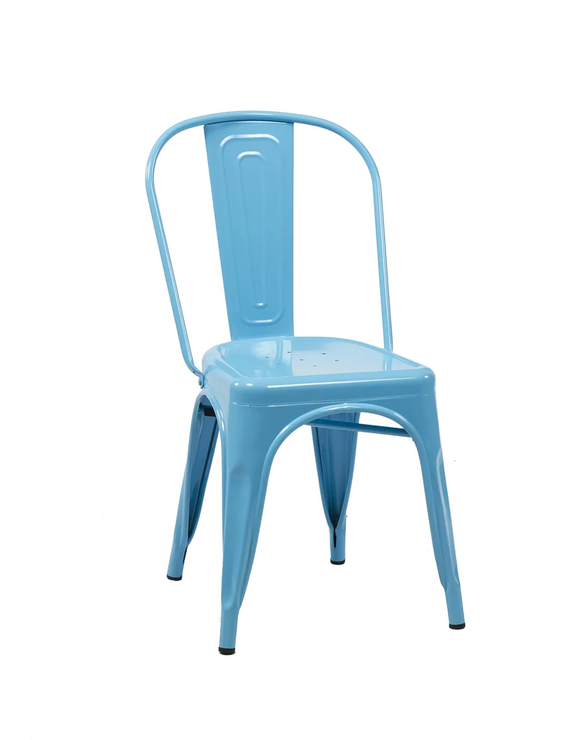 Birlea Vasper Lot de 2 chaises, métal, Bleu, 54 x 44 x 84 cm
