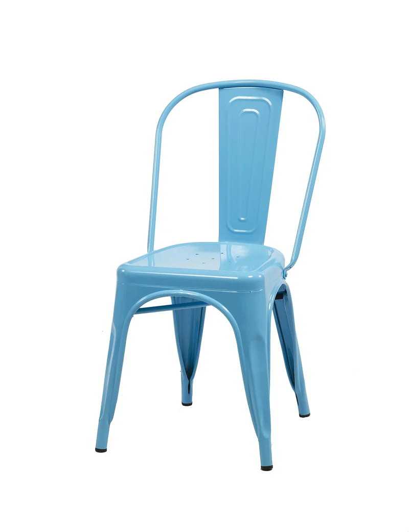 Birlea Vasper Lot de 2 chaises, métal, Bleu, 54 x 44 x 84 cm