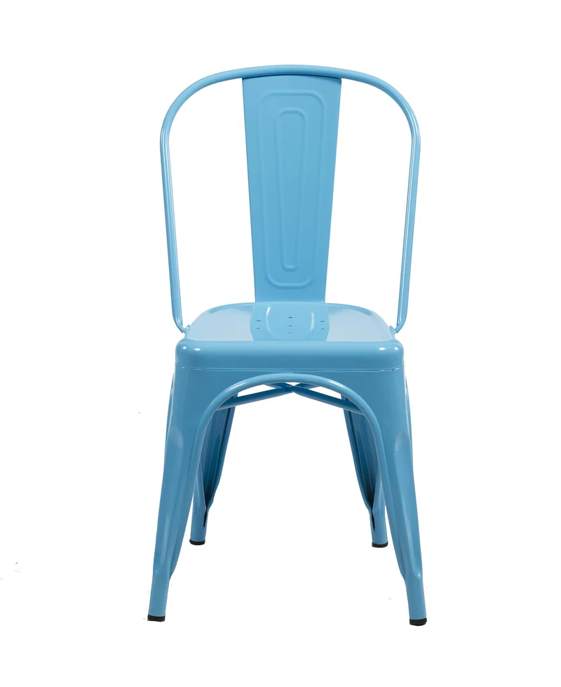 Birlea Vasper Lot de 2 chaises, métal, Bleu, 54 x 44 x 84 cm