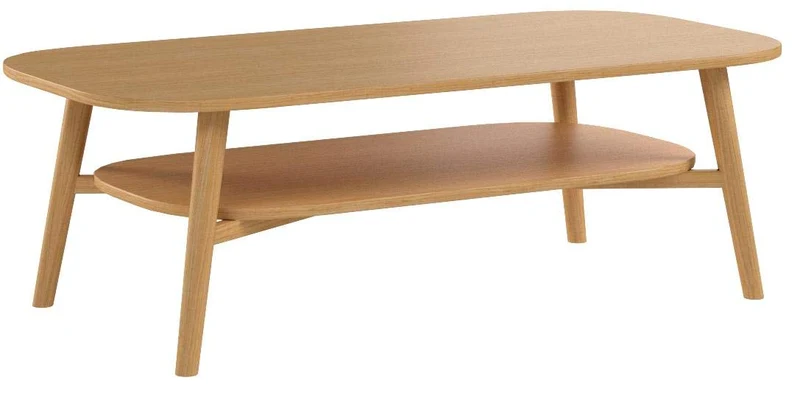HOMIFAB Table Basse scandinave 120x60x40 cm chêne - Collection Marcel