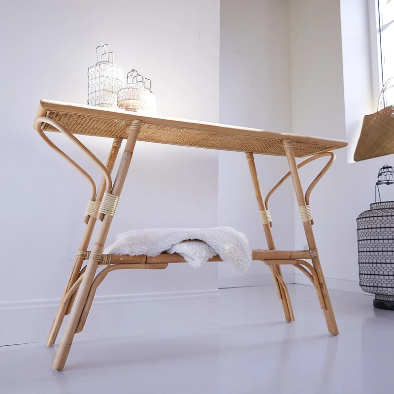 Tikamoon en rotin Table Console 125 cm
