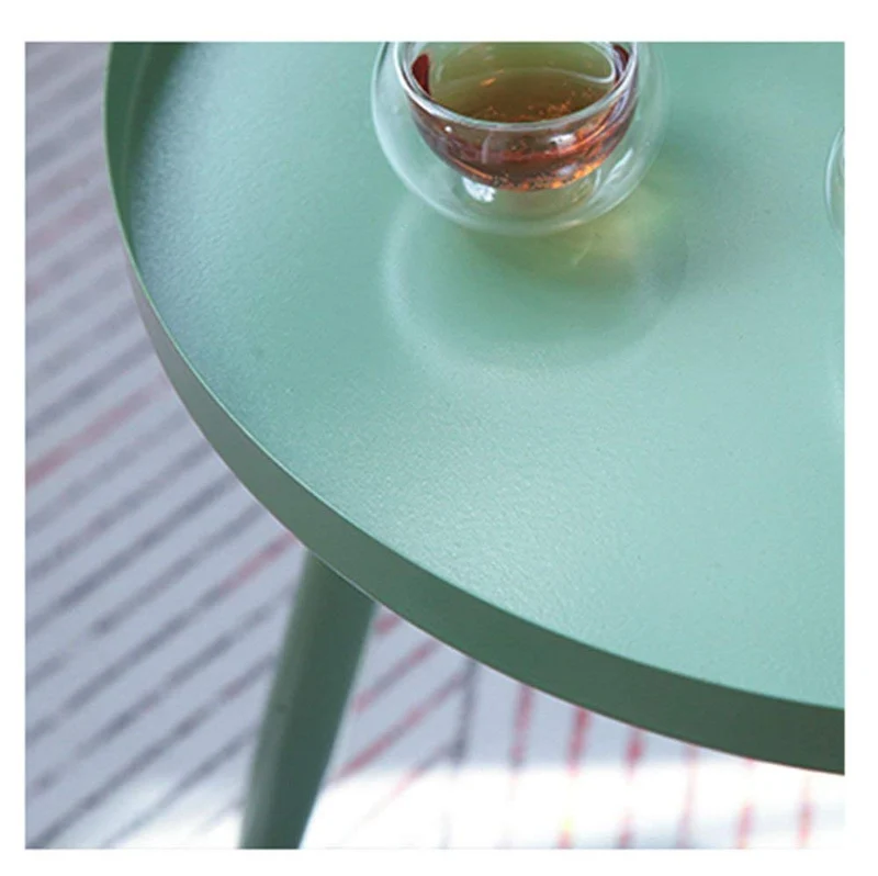 MXZBHCreative Petite Table Basse en Fer, Salon Moderne Mini Table Basse Chambre Simple Petite Table Ronde (Couleur: Vert, Taille: 46 x 44cm