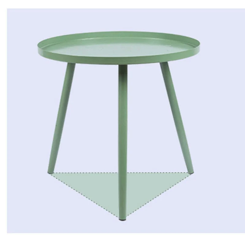 MXZBHCreative Petite Table Basse en Fer, Salon Moderne Mini Table Basse Chambre Simple Petite Table Ronde (Couleur: Vert, Taille: 46 x 44cm