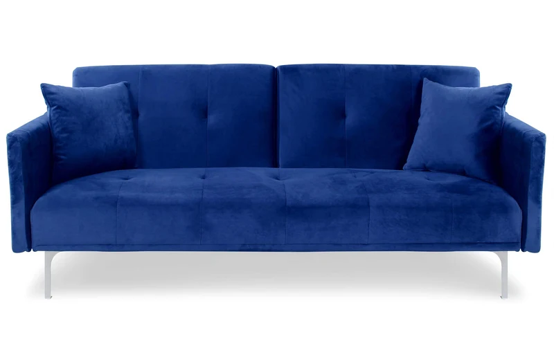 Menzzo Carla Canapé en Velours, Bleu, 191