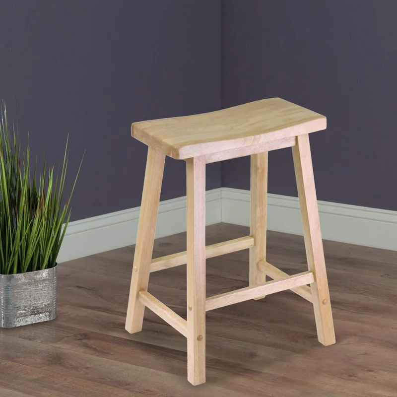 Winsome Wood Selle Tabouret, Bois Dense, Naturel, 24"