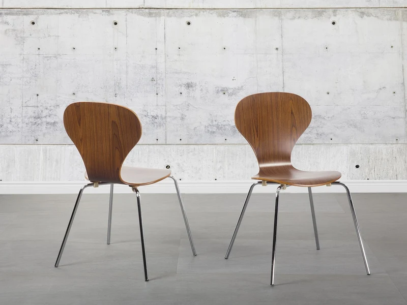 Beliani Chaise de Salle à Manger - siège Design Couleur Bois - Queens